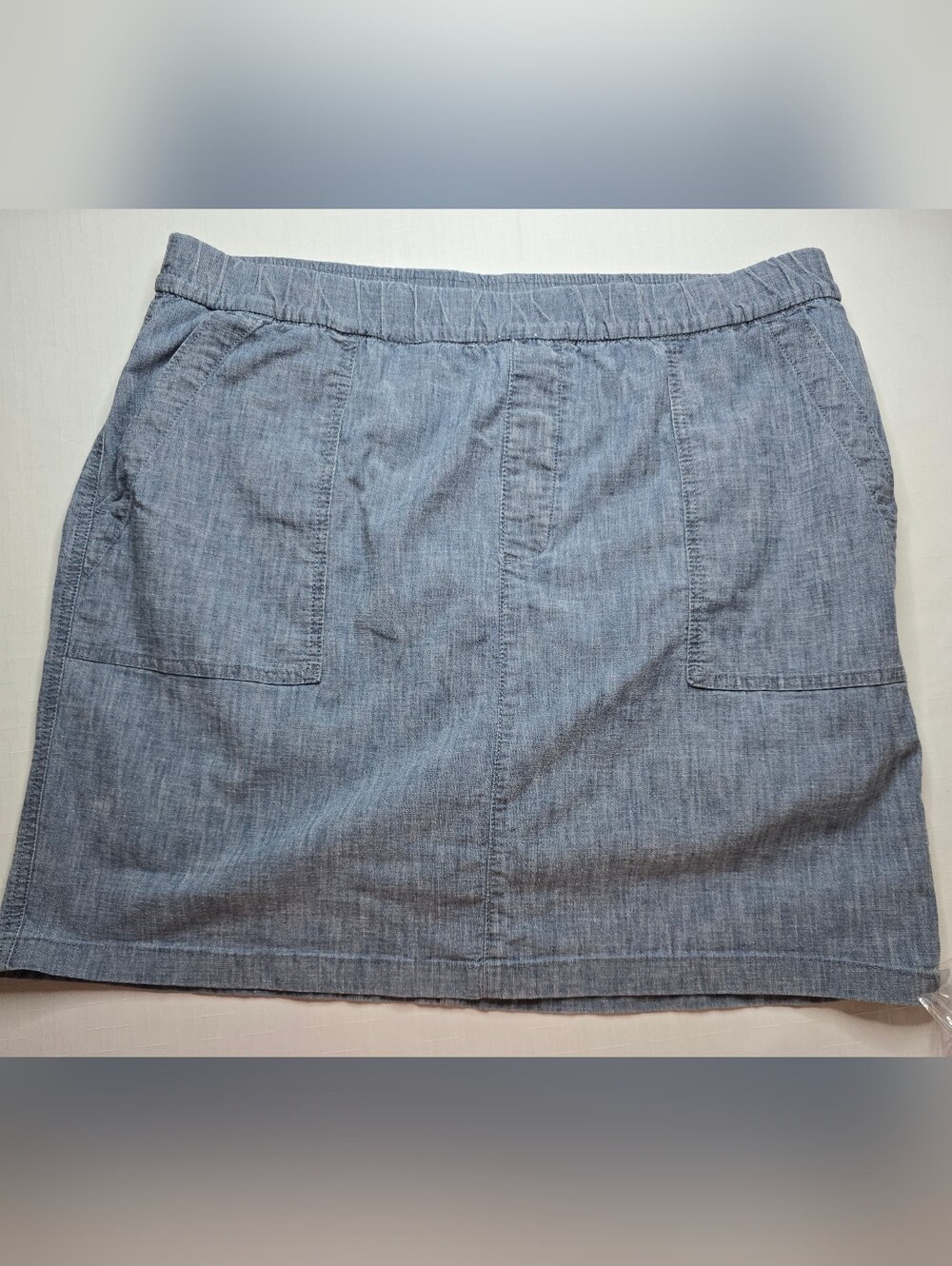 Lands'‎ End Women's Chambray Skort Resortwear Preppy Nautical